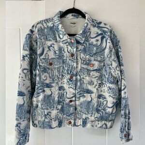 Wrangler Nautical Jean Jacket EUC